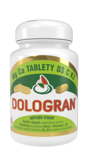 DOLOGRAN Tablety Mg, Ca, D3, C, K2